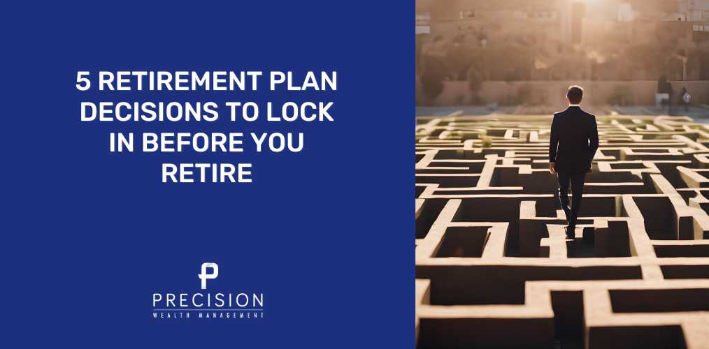 Businessman navigating retirement plan maze representing the complex decisions in the 5 years before retirement